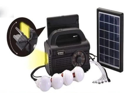 Kit Bateria Con Panel Solar Y Accesorios-Marca Bossney