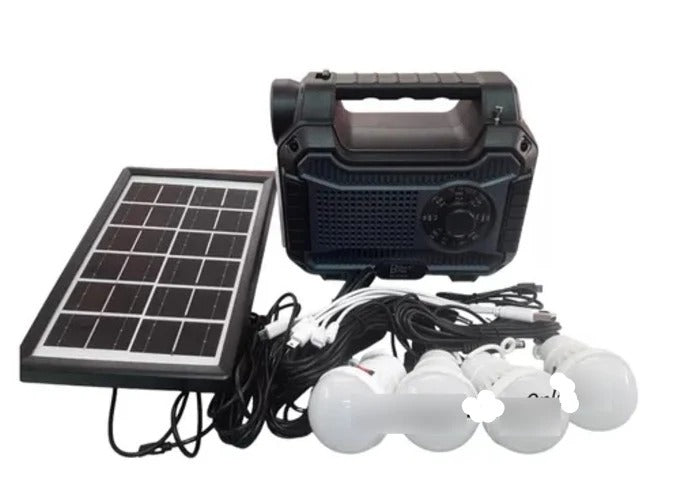 Kit Bateria Con Panel Solar Y Accesorios-Marca Bossney