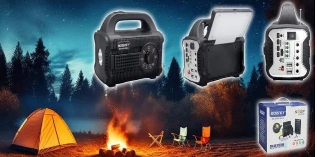 Kit Bateria Con Panel Solar Y Accesorios-Marca Bossney