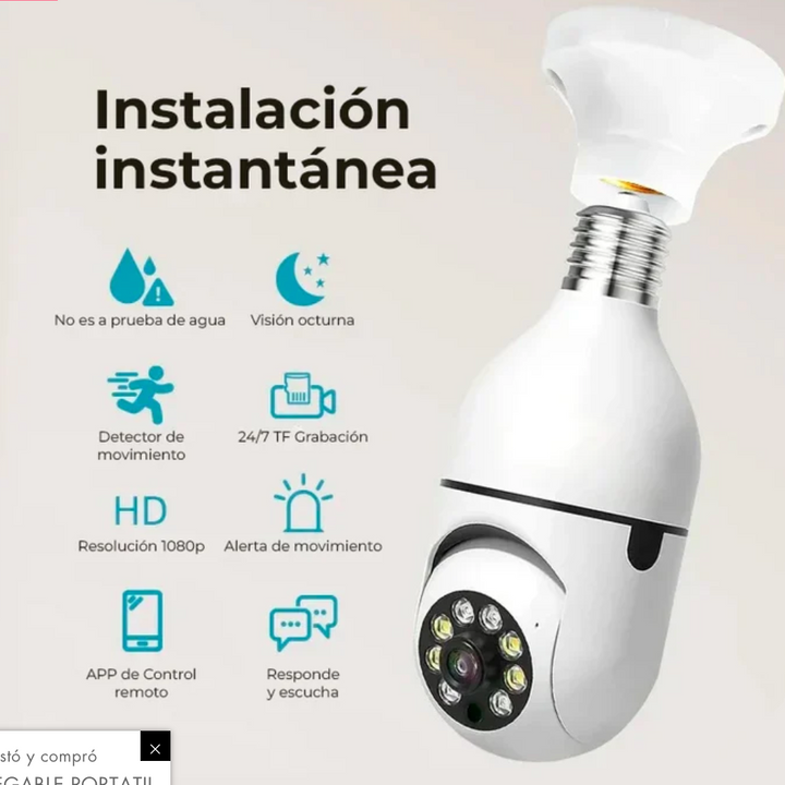 Foco Cámara de Seguridad 360°