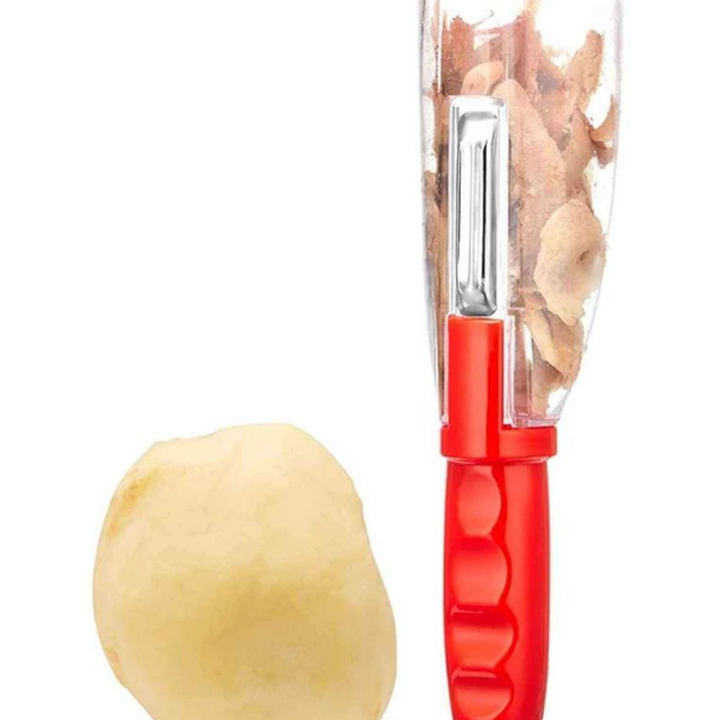 Pelador de Frutas y Verduras con Contenedor de Residuos