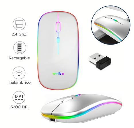 Mouse Inalambrico Recargable