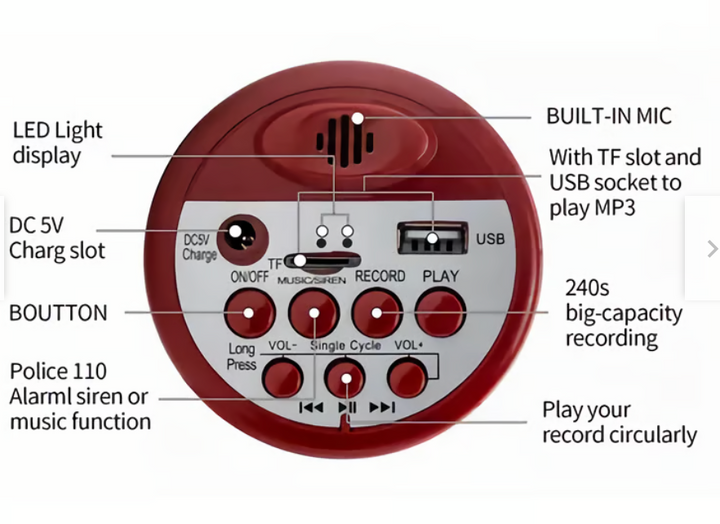 Megafono portátil 35W