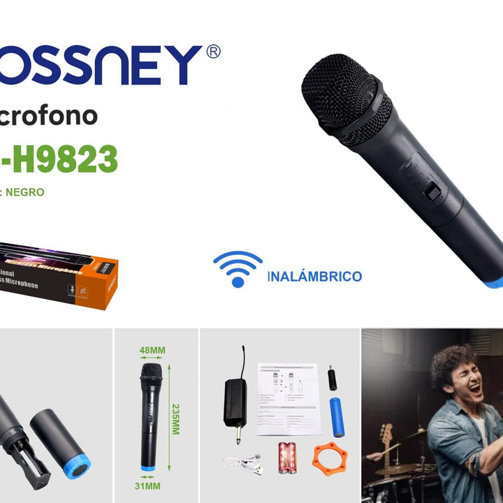 Micrófono BOSNEY ORIGINAL Inalámbrico (American Product) PACK X2